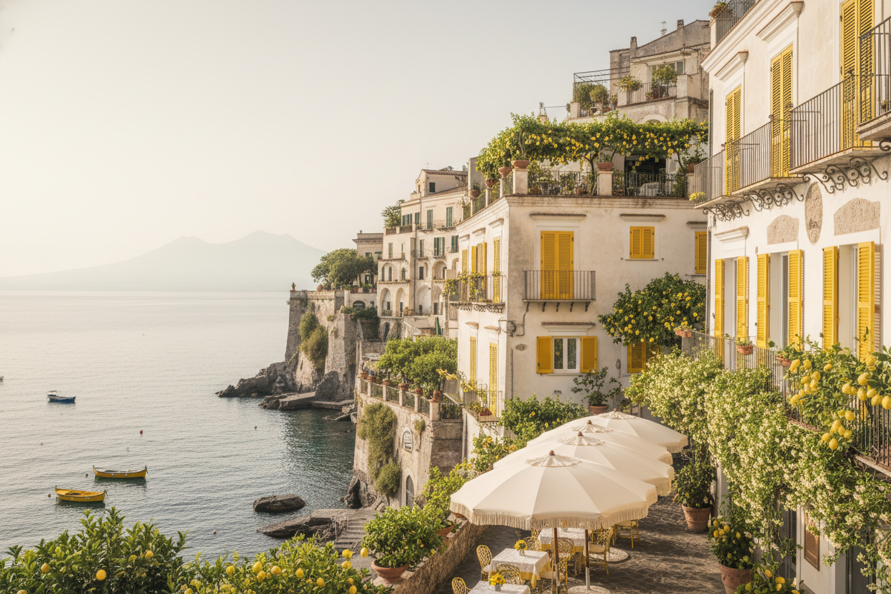 Sorrento in neutral colors with pops of Yellow